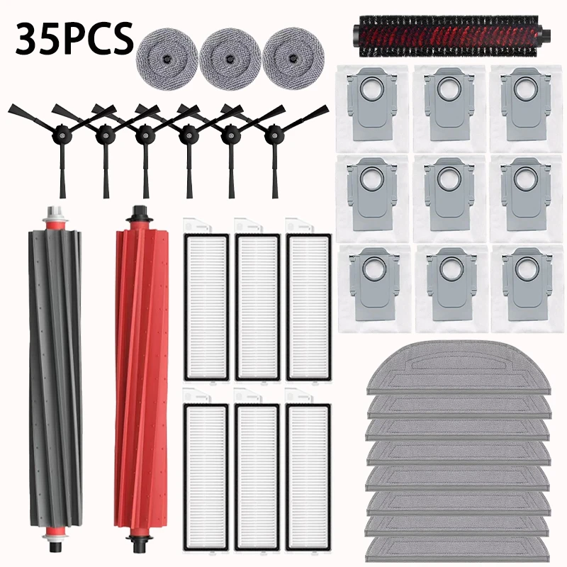 

Для Roborock S8 MaxV Ultra робот-пылесос, запасные части, основные боковые щетки, тряпки для швабры, HEPA-фильтры, мешки для пыли, аксессуары
