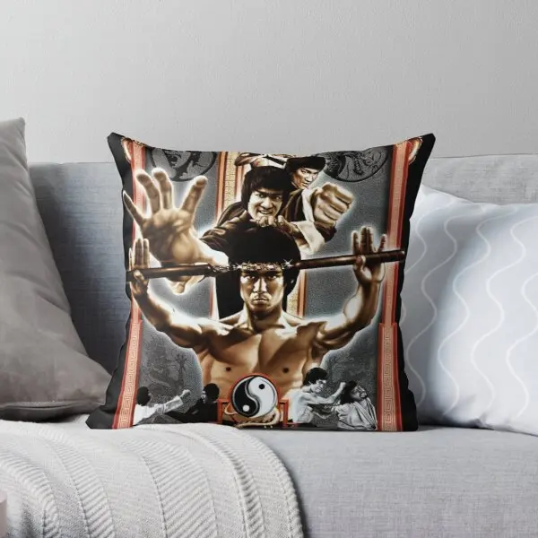 

Наволочка с художественным принтом Брюса Ли, мягкая квадратная подушка для кровати, спальни, отеля, свадьбы, офиса, подушки в комплект не вхо...