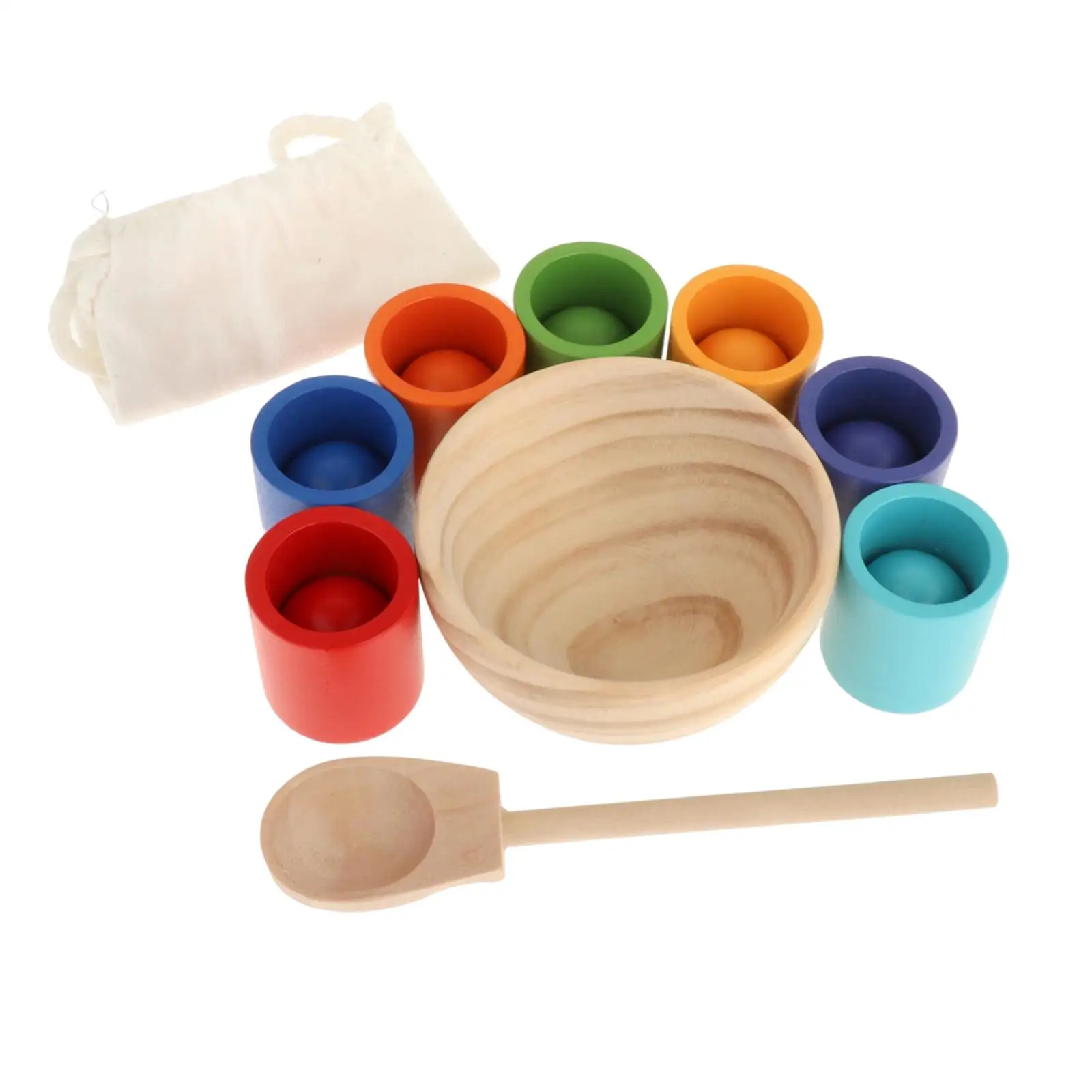 

Rainbow Clip Bead in Cup Learning Activities with Cups, Bowl, and Spoon Sensory Toy Colors Matching Game for Kids Borthday Gift