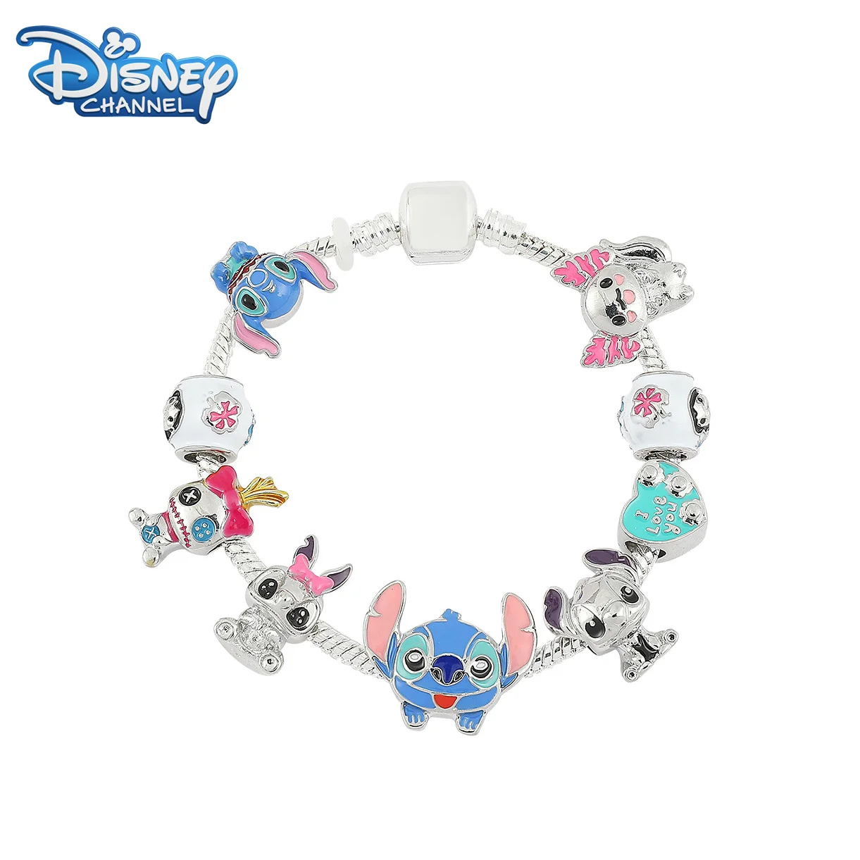 

Disney Lilo Stitch Bracelets for Girl Women Chilren Bracelet Bangle Silvery Jewelry Lilo Stitch Cosplay Accessories Bff Bracelet