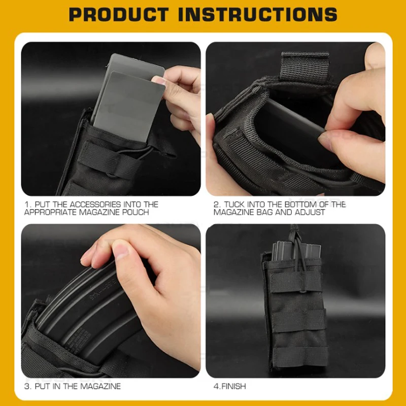 Airsoft Tactical Nylon Magazine MAG Pouch Accessories Insert M4 5.56 AK 7.62 for Paintball Hunting Military Army Equipment Gear