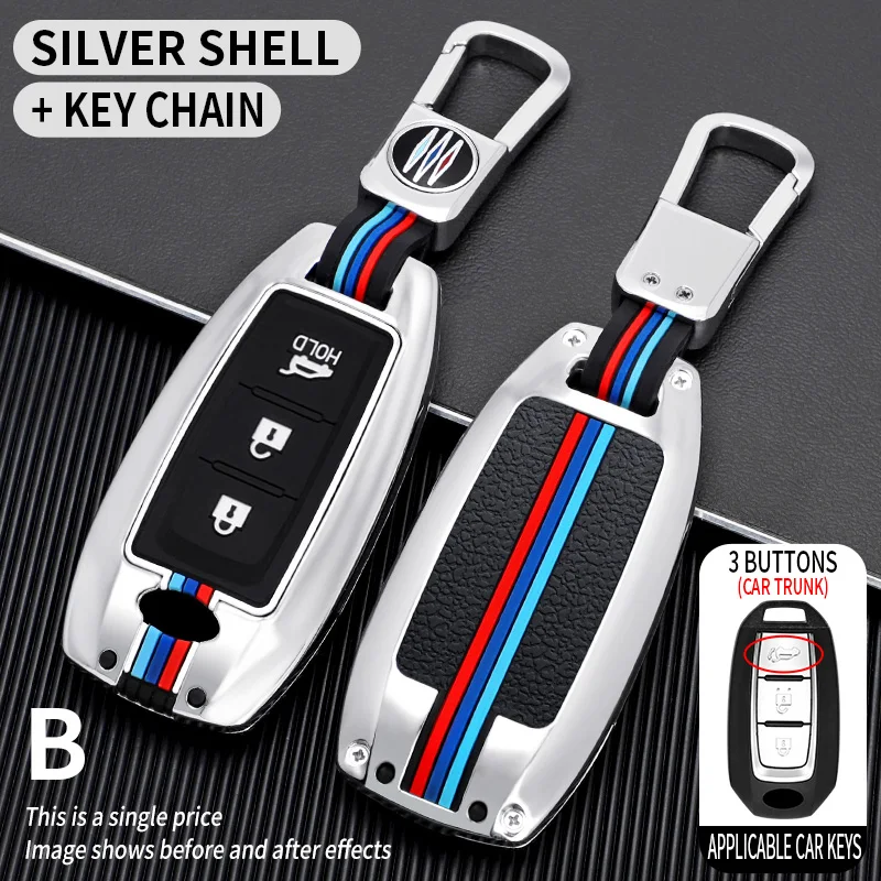 

Zinc Alloy Car Key Case For Infiniti QX50 QX60 Q70L Keys Cover Fob Auto Protect Shell Bag Set Skin Holder Keychain Accessories