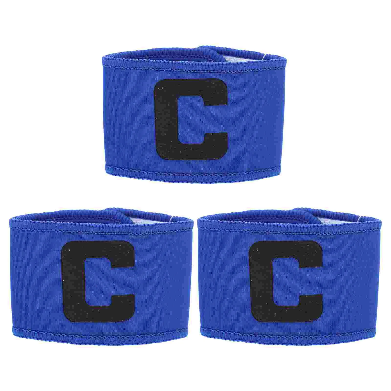 

3 Pcs Captain Armband Captain's Sign C-mark Soccer Sports Leader Portable Long Sleeve Adjustable Football