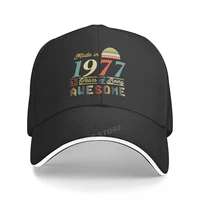 fashion hats made in 1977 45 years of being awesome 45th birthday gift printing baseball cap summer caps new youth sun hat