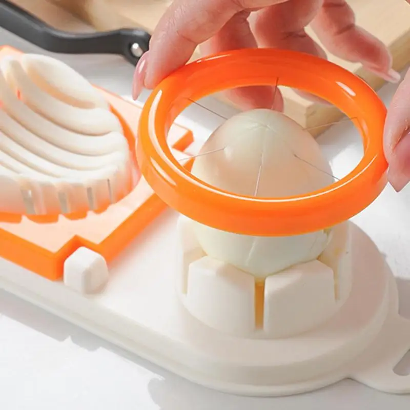 

Слайсер для яиц, слайсер для яиц, для жестких варенных яиц, слайсер для проволоки из нержавеющей стали для твердых яиц, клубники, сыра, кухонн...