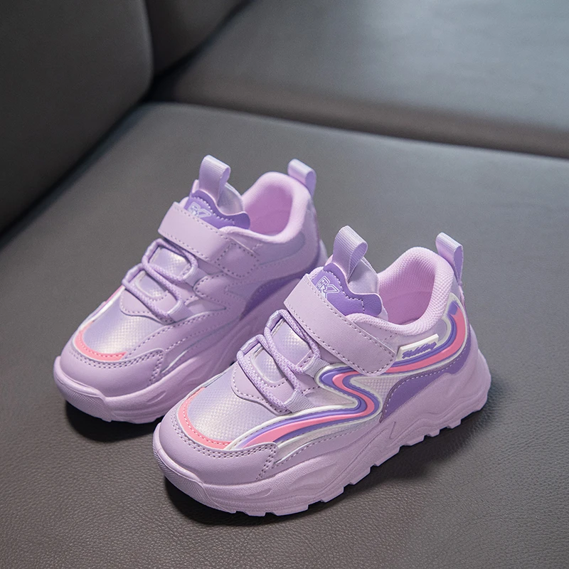 Кроссовки спортивные на толстой подошве Нескользящие для девочек