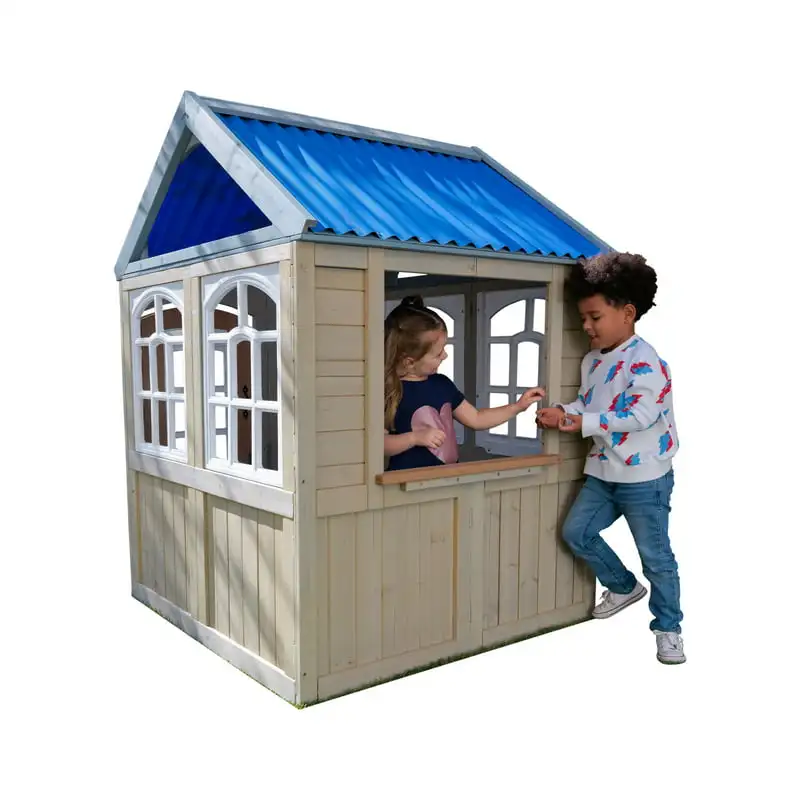 

Wooden Outdoor Playhouse with EZ Kraft Assembly & Door