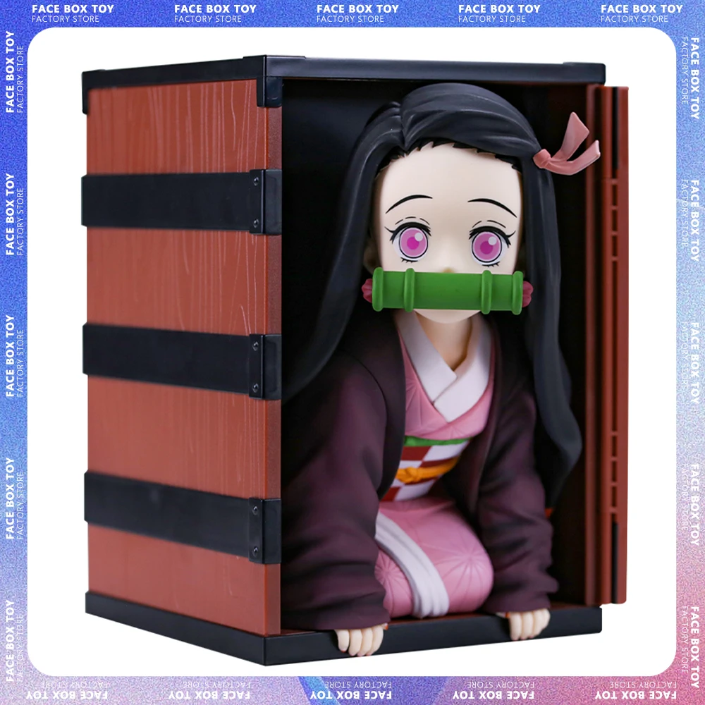

22cm Demon Slayer Anime Figure Kamado Nezuko Figure Kawaii Nezuko in The Box Figurine Pvc Model Statue Decora Ornament Doll Toy