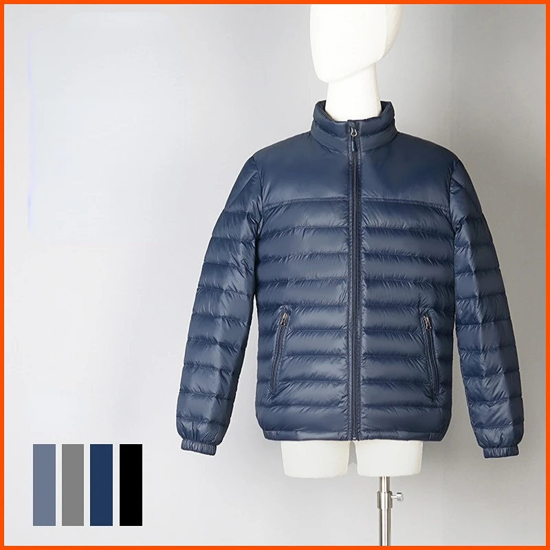 Down Jacket New Men Stand Collar Lightweight Short Autumn and Winter Thin Coat Multi Size Mens Down Jacket