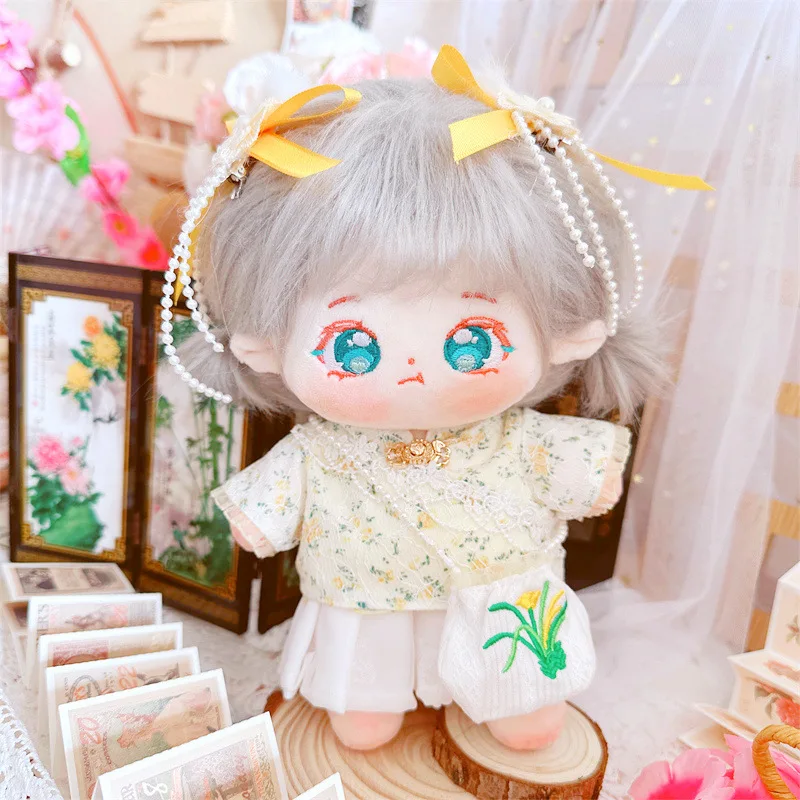 20CM Dolls Clothes Lovely Spring Costume Skirt Dress Up Plush Dolls Clothes Doll Accessories EXO Idol Dolls Fans Gift DIY Toys