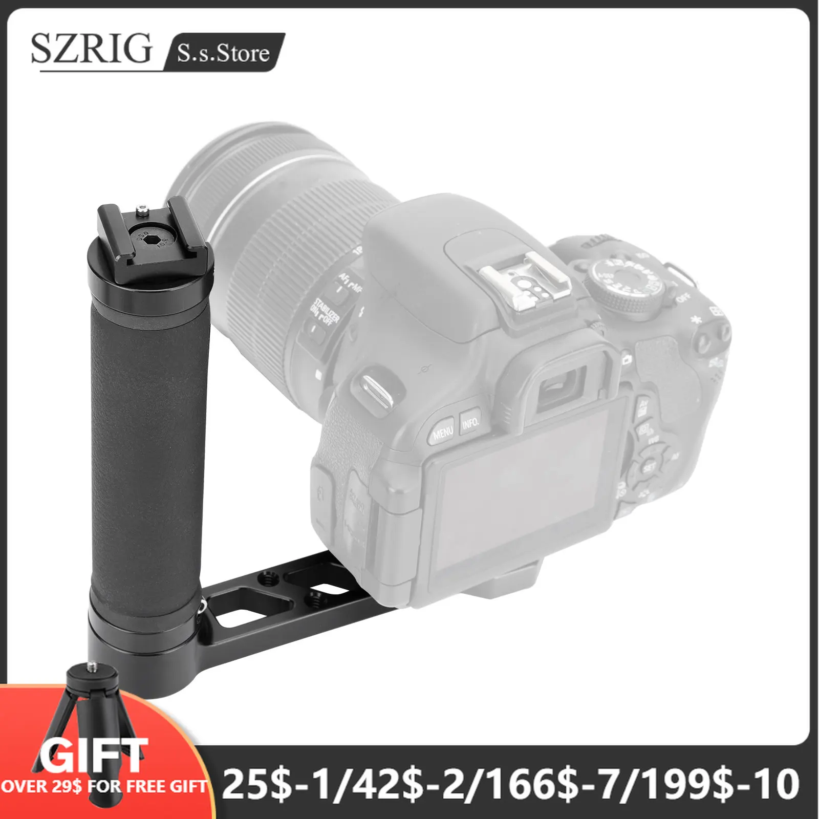 

SZRIG Universal L-Shape Handle With Shoe Mount For For RoninS / Zhiyun Crane Series Handheld Gimbal