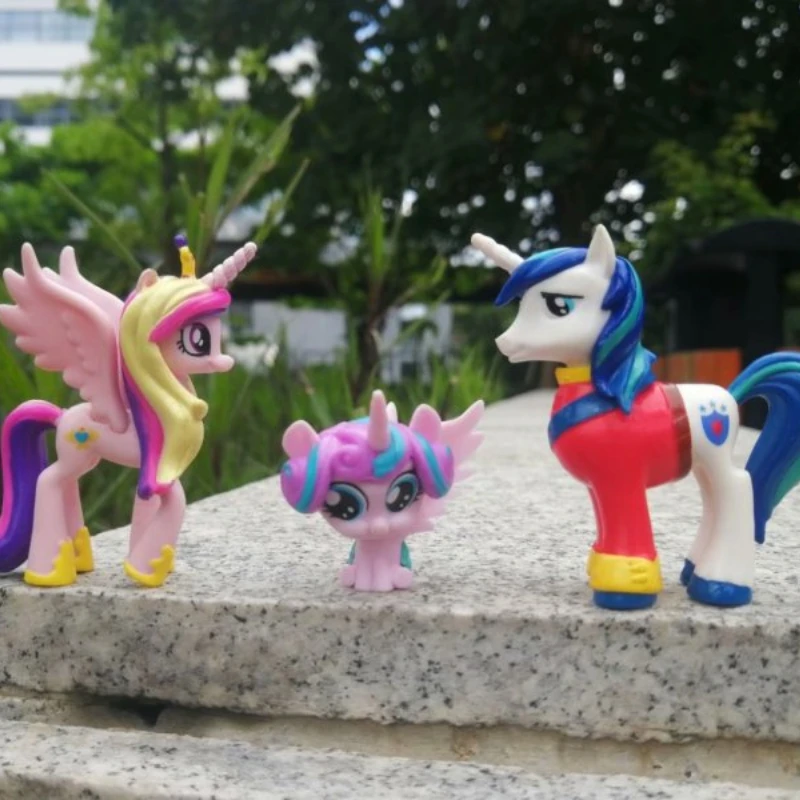 

Littlepony Action Figures Shining Armor Princess Cadence Flurry Heart Ornamnets Collection Model Toys