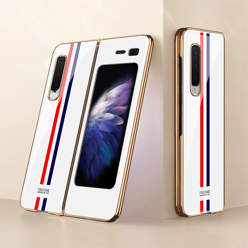 

GKK чехол с покрытием из закаленного стекла для Samsung Galaxy Z, Складной флип-чехол для телефона с 2 отделениями