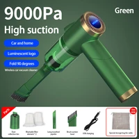 q8 9000pa strong suction car vacuum cleaner wireless folding led light hand held portable car home dual usage vacuum cleaner