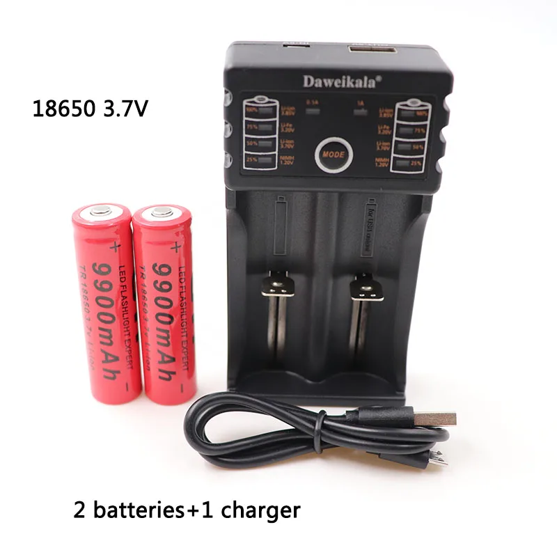

New 18650 battery 3.7V 9900mAh DAA201USB charger 1.2V 3.7V 3.2V 3.85V AA/AAA 18650 26650 14500 NiMH lithium battery smart charg