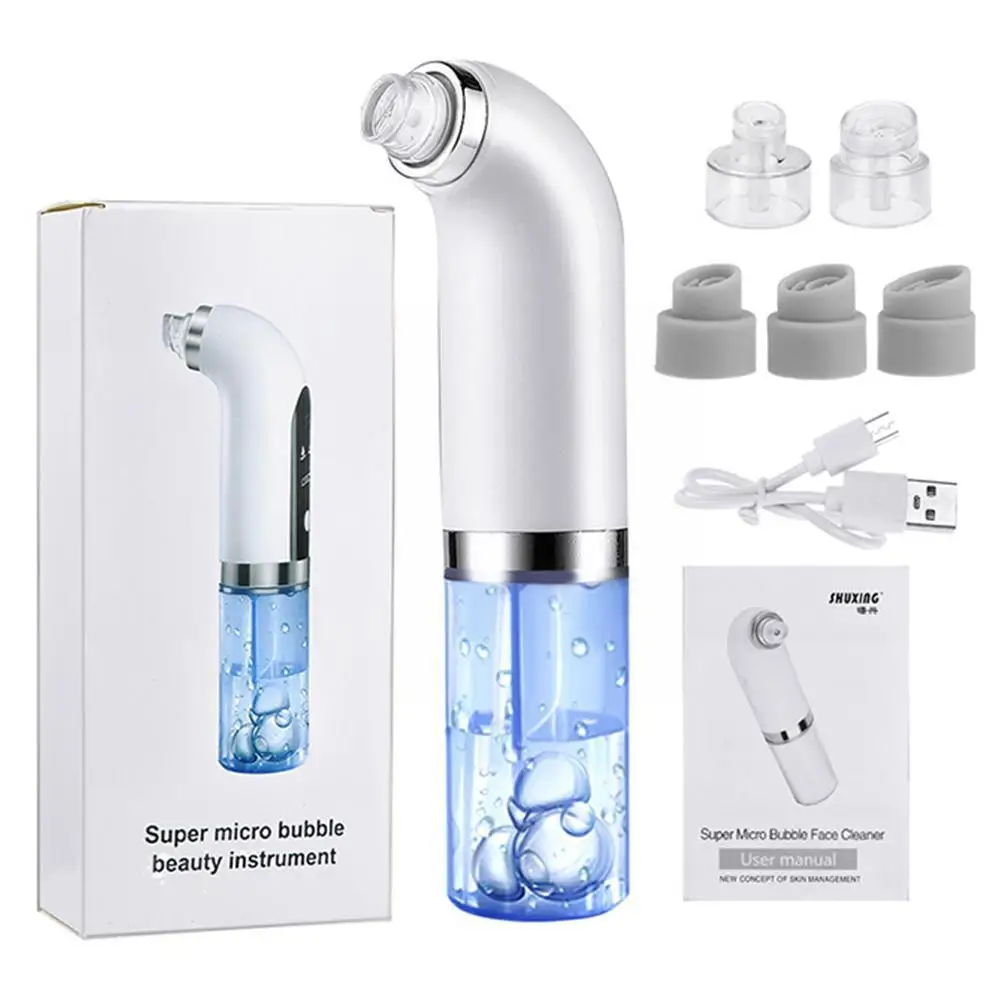 

Blackhead Remover Pore Vacuum Face Cleaner Electric Head USB Pimple Black Removal Rechargeable Tools Cycle Facial Water Cle D6P0