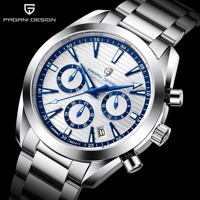 pagani design chronograph quartz mens watch army waterproof stainless steel bracelet clock luxury business fashion casual 2022