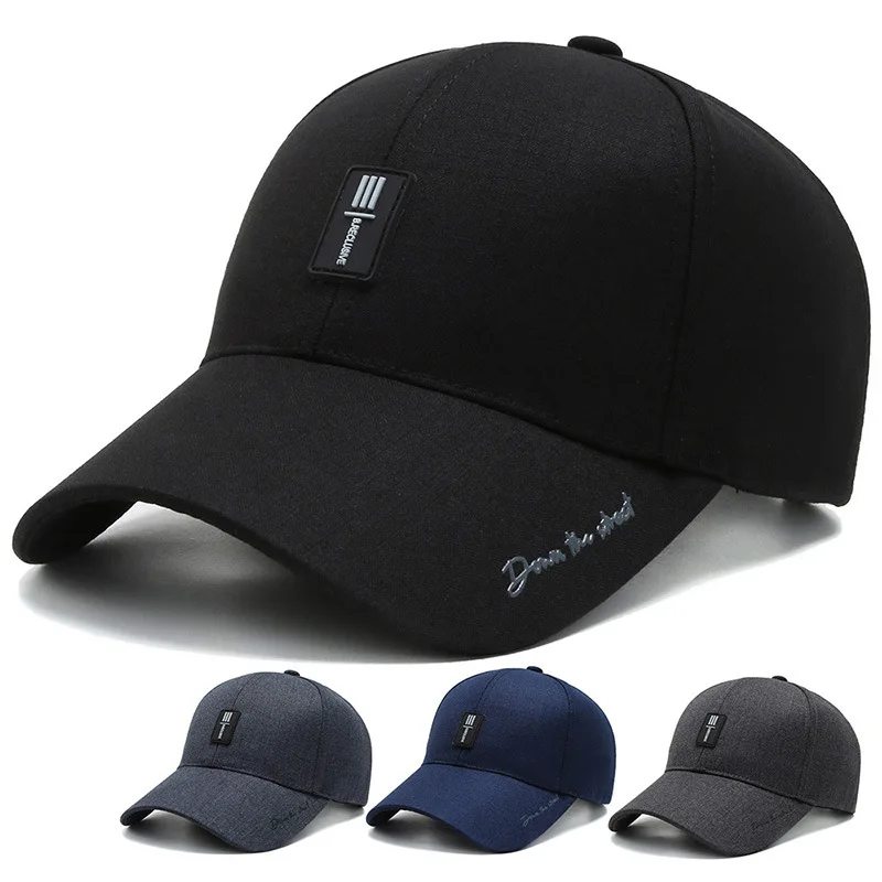 

Men's Solid Color Cotton Baseball Caps Adjustable Snapback Caps Male Four Seasons Casual Outdoor Sports Sunshade Dad Hat Gorras