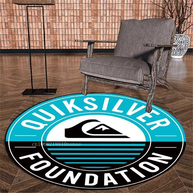 Круглый напольный коврик с принтом QUIKSILVER для доски серфинга ковер гостиной