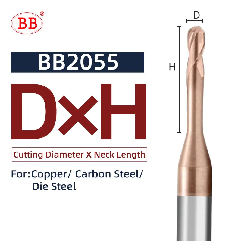 

BB R0.1-R1.5 BB2055 BK2063 DIY Микрошарик с длинной шеей Маленький мини-ребристый глубокий