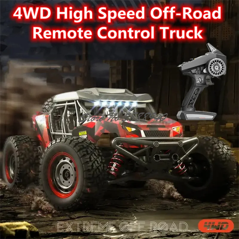 

4WD High Speed Desert Off-Road Remote Control Truck 1:16 60KM/H LED Highlight Light Independent Shock Absorption RC Truck Car