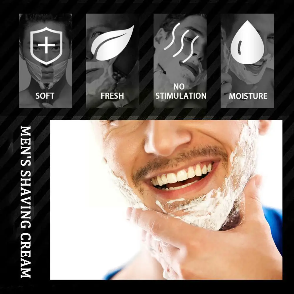 Крем для бритья H9H2 для мужчин, 100 г, пена для ухода за мятным сандаловым деревом, мыло для безопасного бритья без раздражения