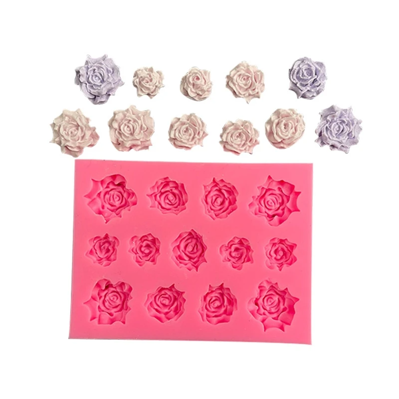 

Silicone Fondant Molds Flower Rosettes Shape DIY Handmade DIY Candle Resin Crafts Cake Decorating Tools for Kitchen 124A