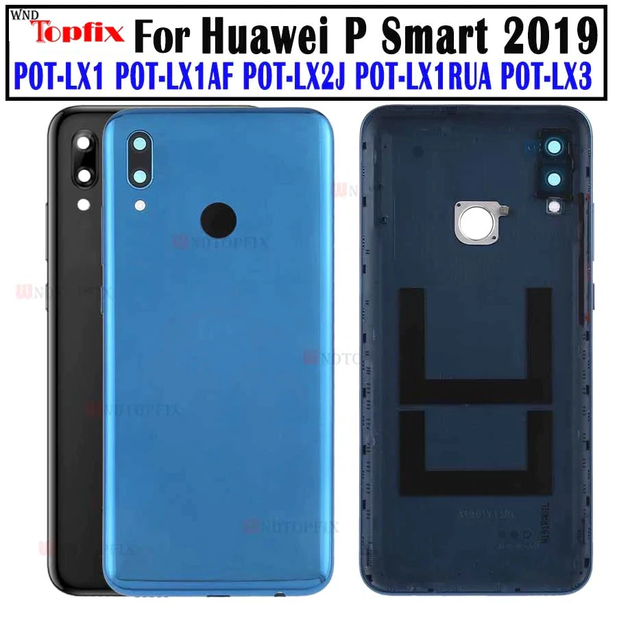 

New For Huawei P Smart 2019 Battery Cover POT-LX3 POT-L23 POT-LX1 POT-L21 POT-LX2 Back Door Housing Case Rear Glass parts
