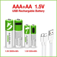 aa aaa usb rechargeable batteries 1 5v 2600mwh li ion battery for remote control mouse electric toy battery