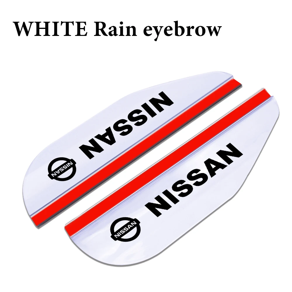 

2Pcs Pvc Car Rear View Mirror Sticker Rain Eyebrow Auto Side Mirror Rainproof Cover For Nissan Tiida Teana Skyline Juke XTrail