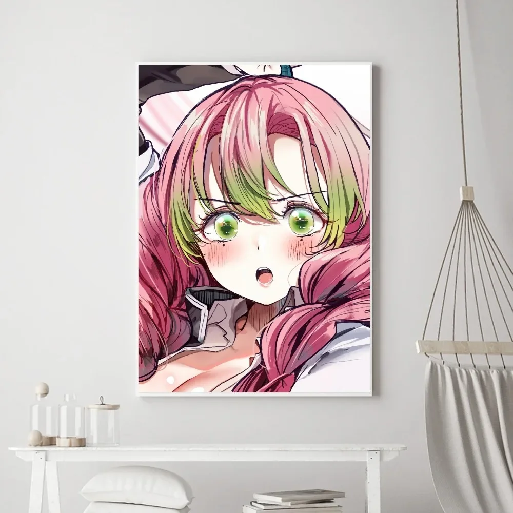 Постер D-Demon Slayer Kanroji Mitsuri винтажные принты Искусство Домашняя Живопись ванной