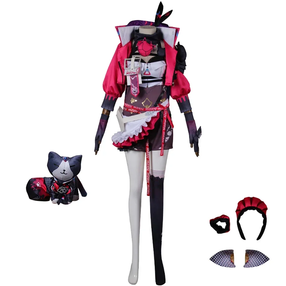 Honkai Impact 3: Pardofelis Очаровательный костюм для косплея с плюшевой игрушкой