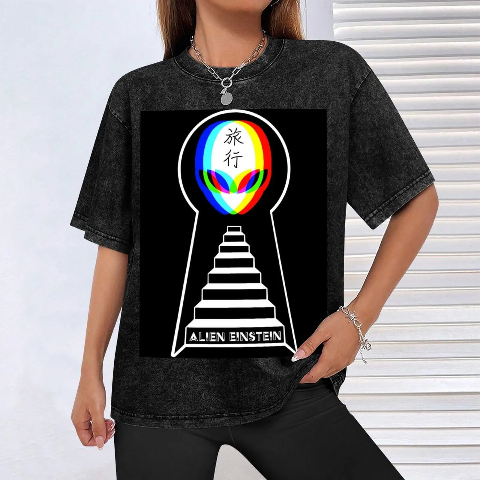 Дизайн логотипа для DJ Alien Einstein футболка летний топ индивидуальная одежда в стиле