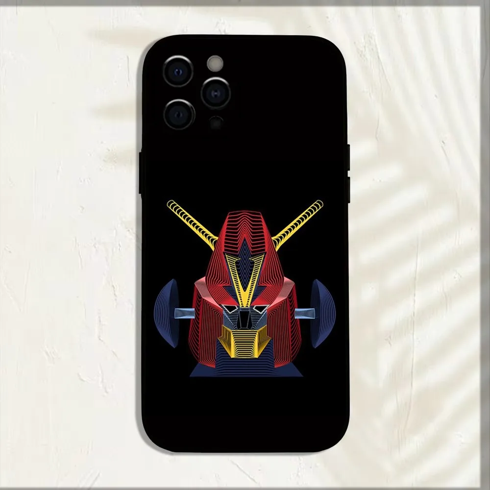 Чехол для телефона с аниме роботом G-Goldorak iPhone 16 15 14 13 12 11 Pro X XS Max XR Plus мягкий черный