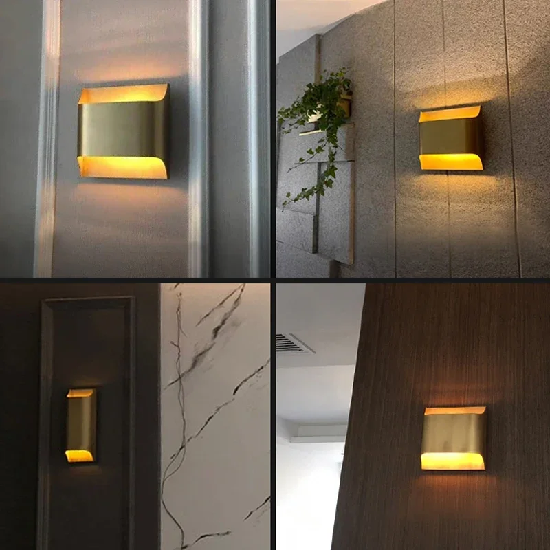 Deyidn современный простой ретро полностью медный настенный светильник гостиная