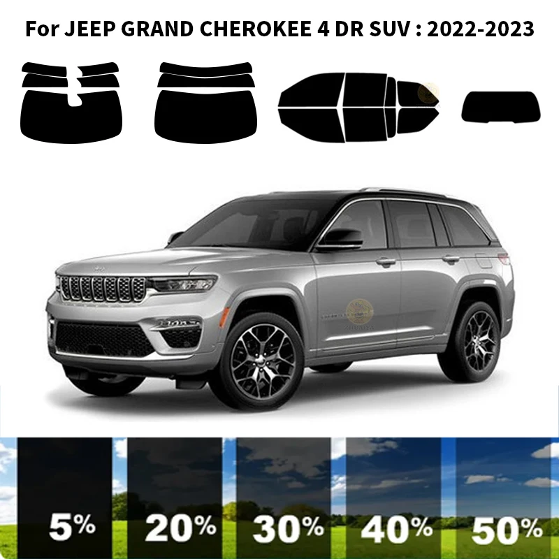 

Precut nanoceramics car UV Window Tint Kit Automotive Window Film For JEEP GRAND CHEROKEE 4 DR SUV 2022-2023