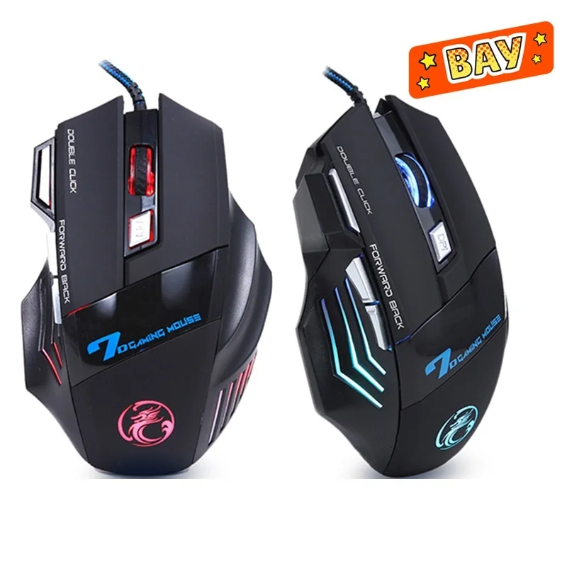

Ergonomic Wired Gaming Mouse LED 5500 DPI USB Computer Mouse Gamer RGB Mice X7 Silent Mause With Backlight Cable For PC Laptop