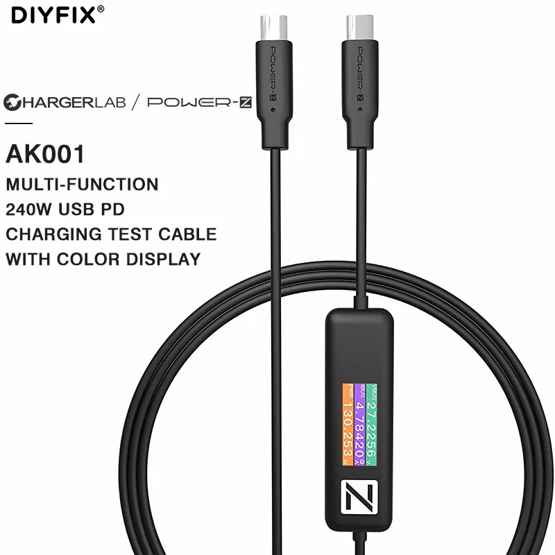 ChargerLAB POWER-Z AK001 USB-кабель для зарядки 240 Вт