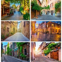 city street natural scenery photo background street sky photography backdrop living room decor poster 22712 jd 02