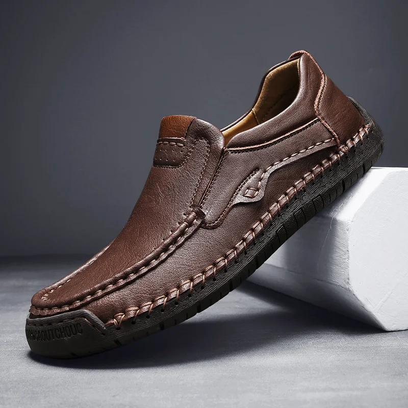 

Мужские деловые туфли, натуральная кожа, мягкая подошва, повседневные Мокасины, официальная Уличная обувь, весна