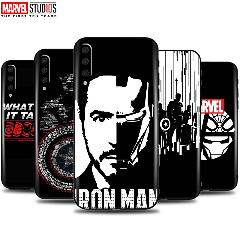 

New Marvel Avengers Logo Phone Case For Xiaomi Mi 9 9t Cc9 Pro Lite Poco X3 PRO NFC GT Funda Black Soft TPU Carcasa