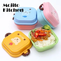 portable colorful cartoon lunch box food kids 2 layer food fruit container storage box picnic outdoor bento box child gift
