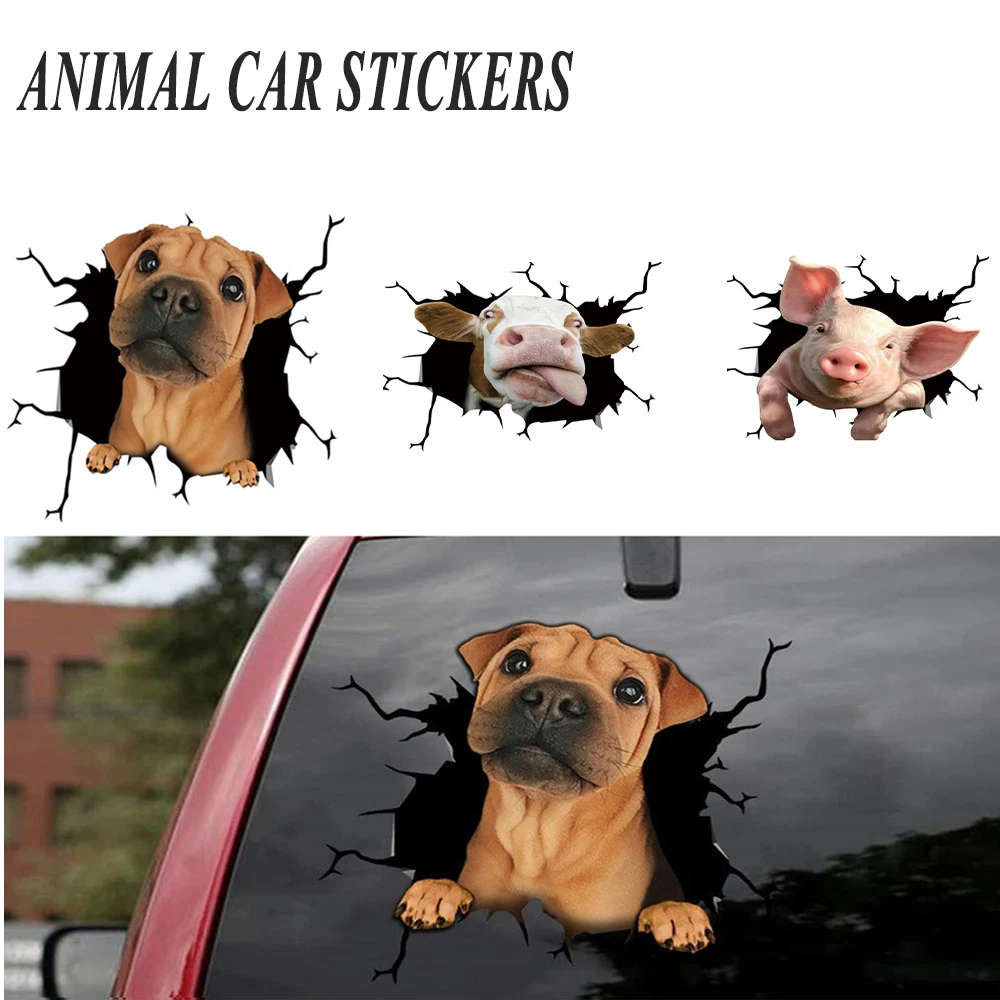 

Car stickers Animal Car Stickers Crackle stickers Waterproof PVC Stickers Car Decals Wall Stickers Auto Exterior Decoration