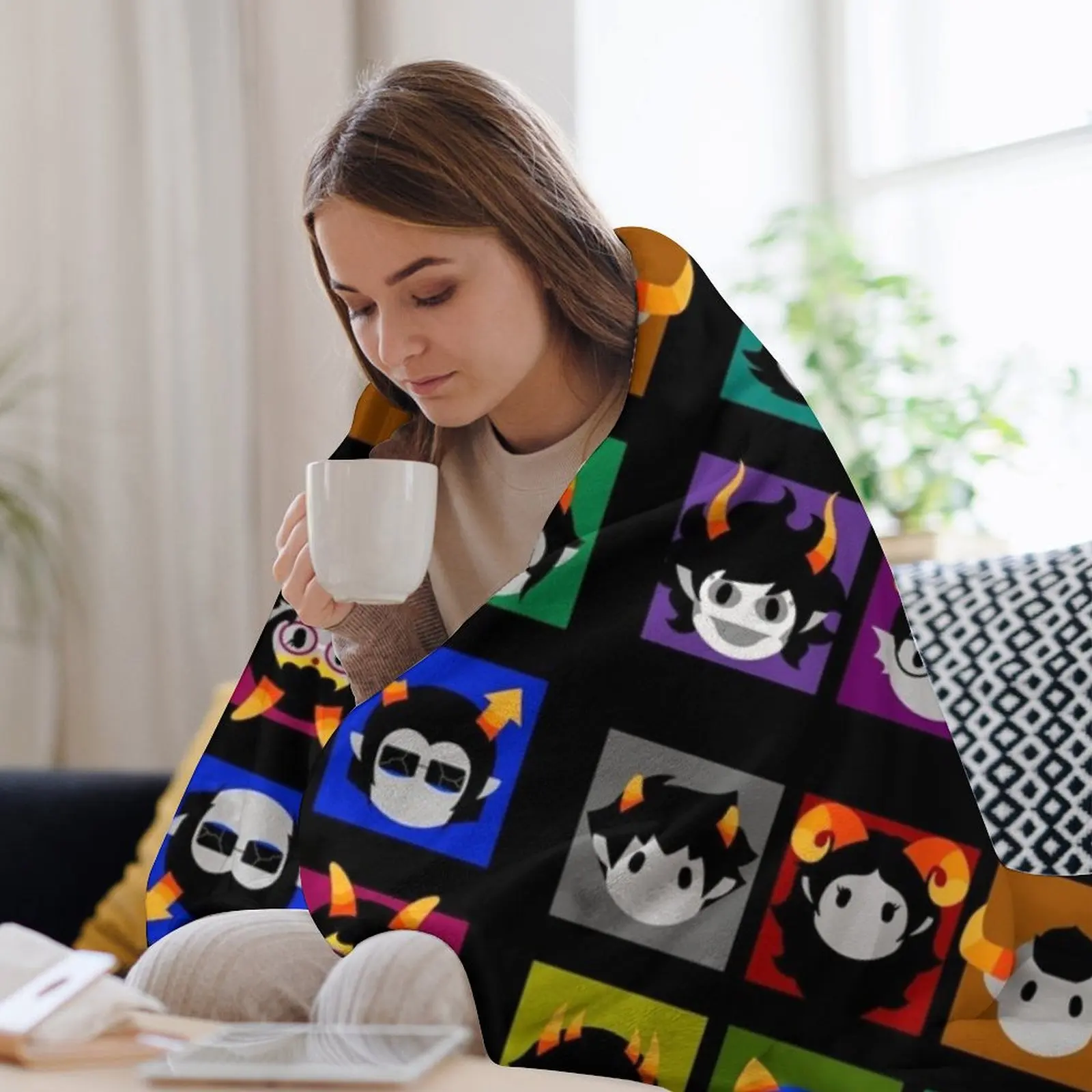 Одеяло Chibi Homestuck Trolls Polar для зимы Фланелевые одеяла