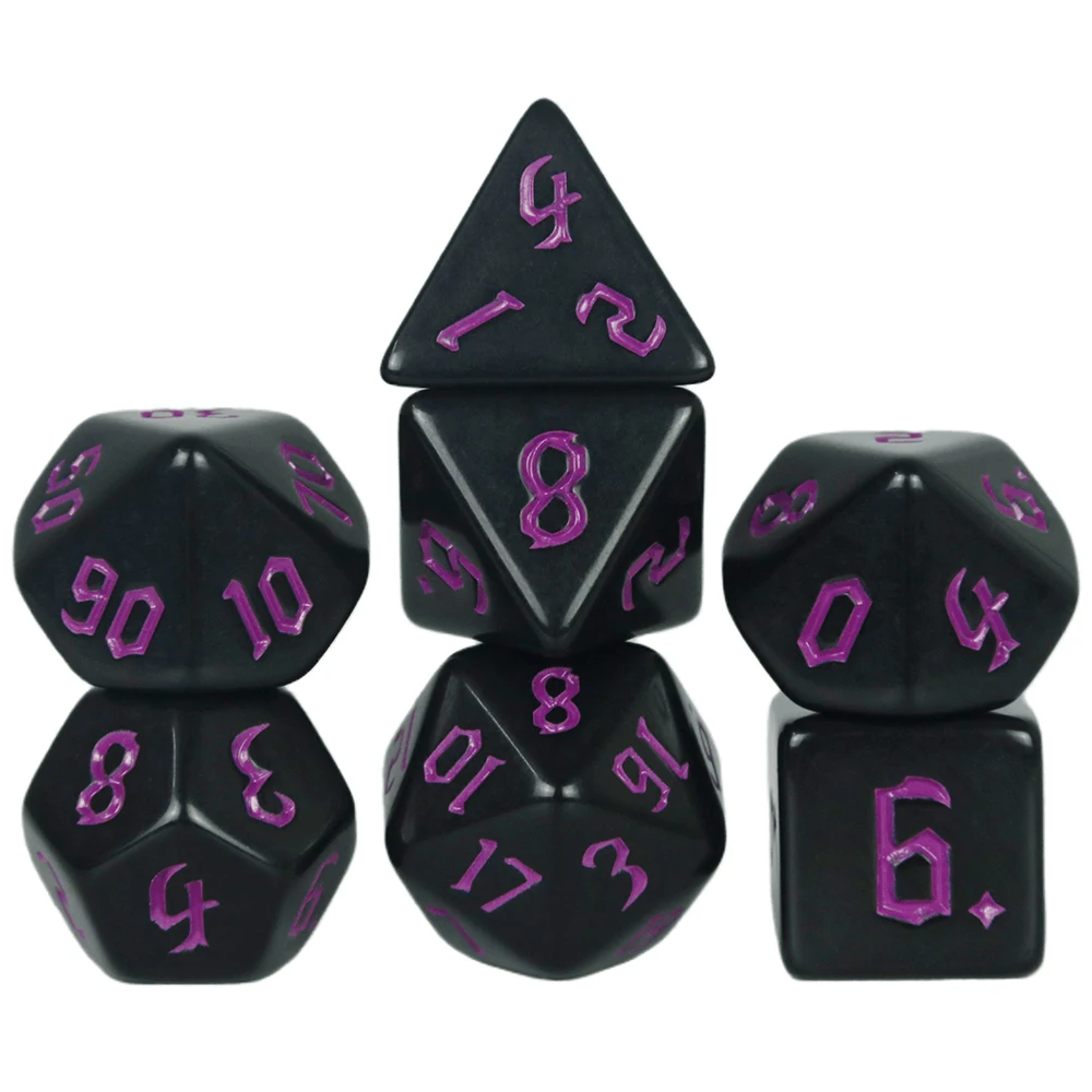 Набор непрозрачных игральных костей 7 шт./набор зеркальное количество и легко