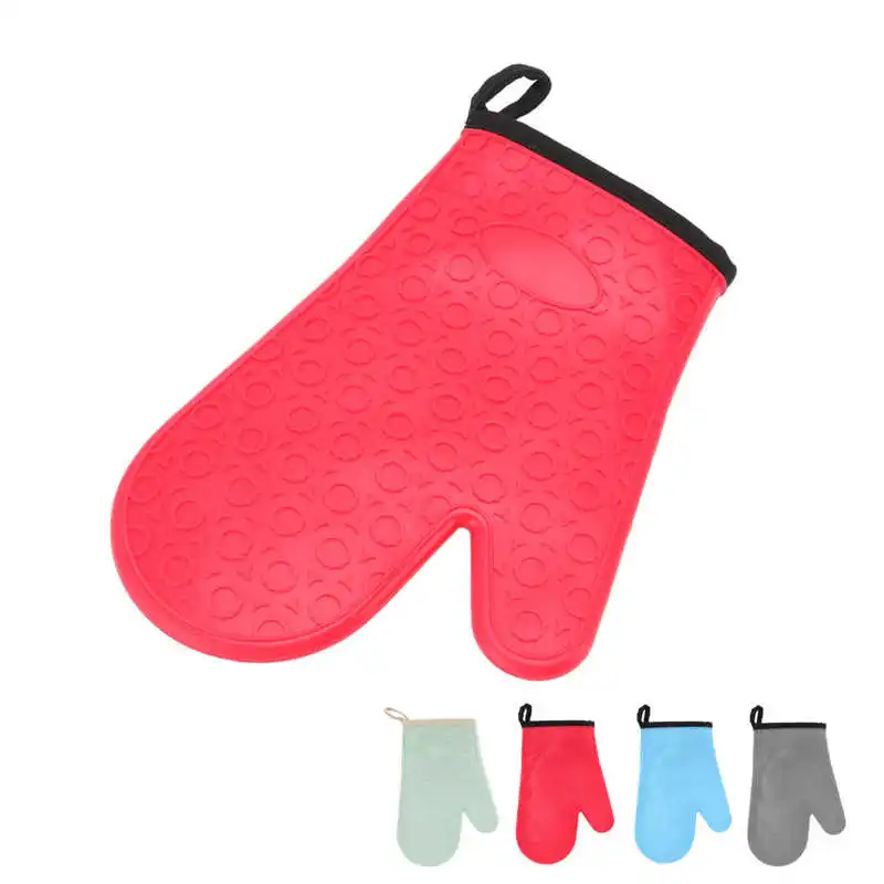 

Silicone Microwave Glove Silicone Oven Mitt Cotton Liner for Cooking