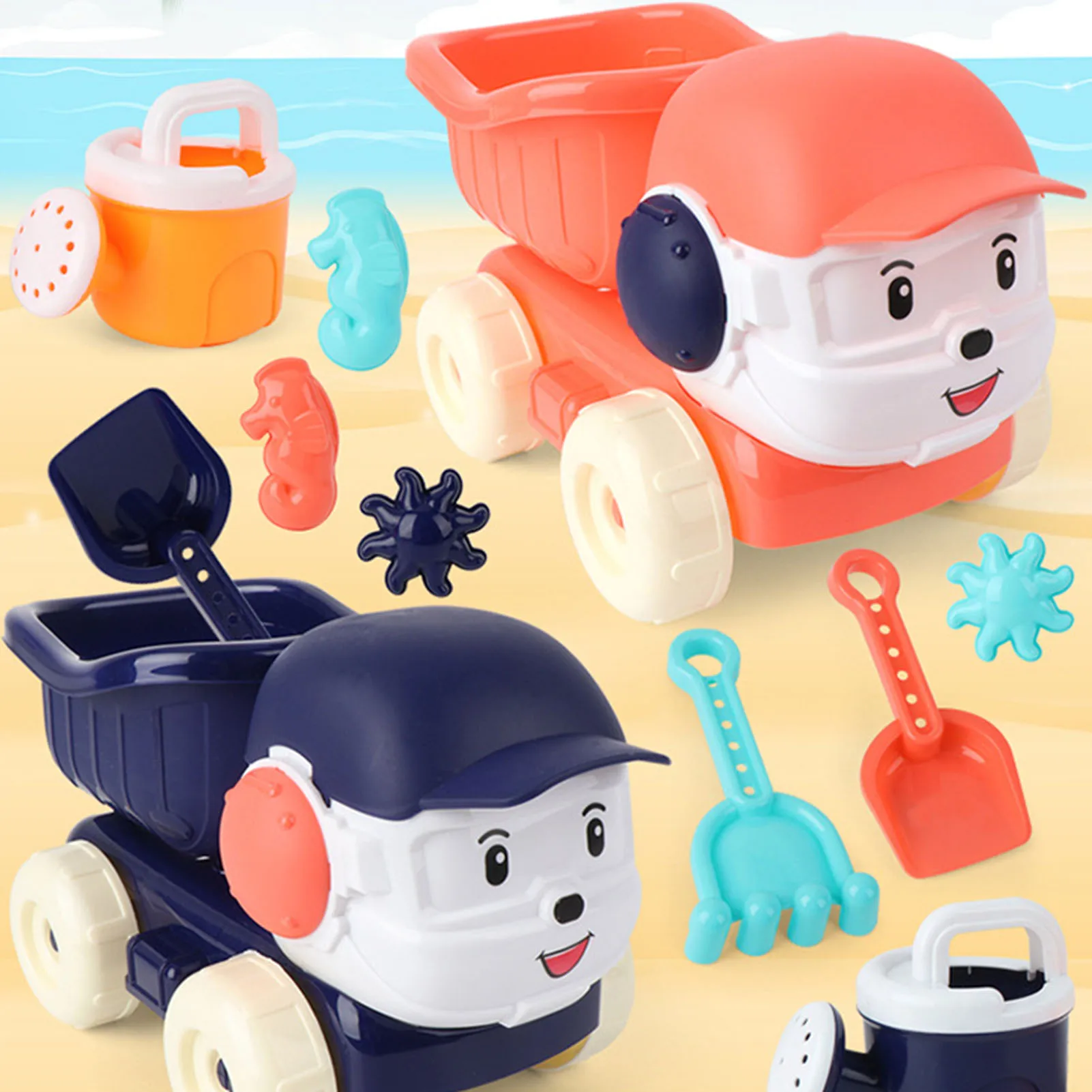 

Летние 6 шт. пляжные игрушки из песка интерактивные игрушки из песка для родителей и детей мультяшный пляжный автомобиль песок Лопата набор ...