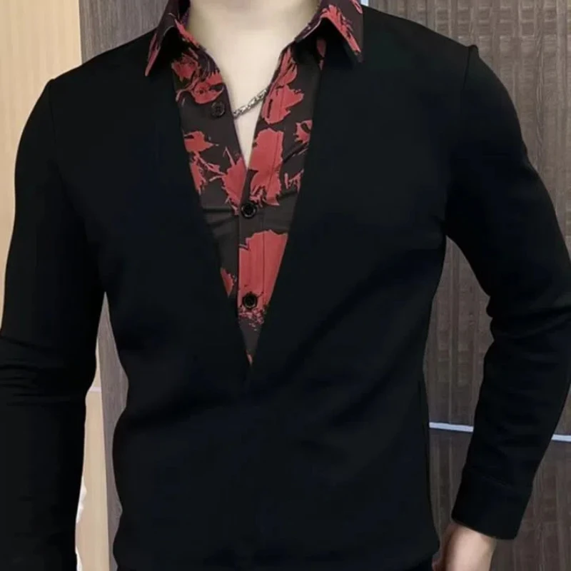 Рубашка с длинными рукавами искусственная рубашка из двух предметов