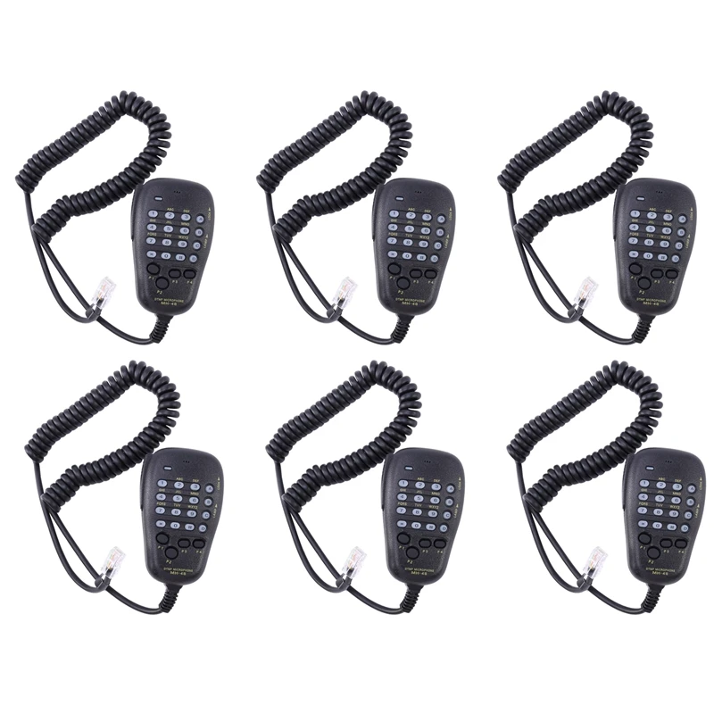 6X Speaker For YAESU MH-48 MH-48A6J DTMF Speaker Microphone For FT-8800R FT-8900R FT-7900R FT-1807 FT-7800R FT-2900R