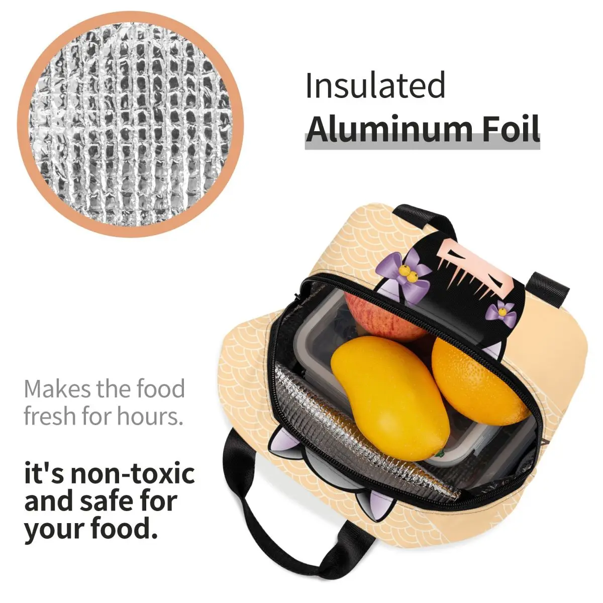 Пользовательские милые куклы Кокеши сумка для обеда мужские и женские